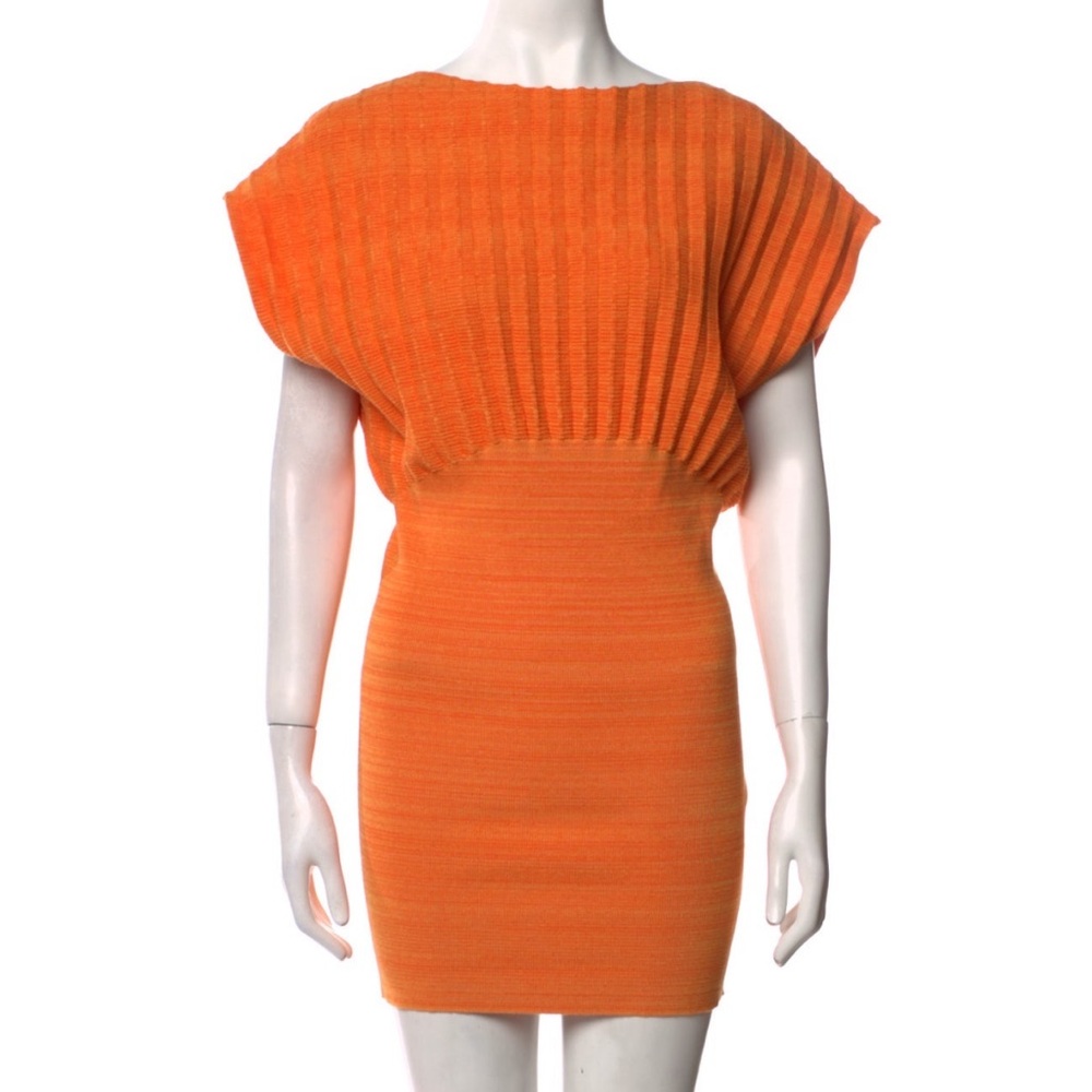 Wynn Hamlyn Orange Mini Dress